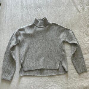 Abercrombie Classic Easy Turtleneck Sweater - Light Grey - XS
